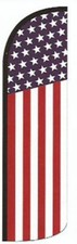 Pack of 3  AMERICAN USA  WINDLESS BANNER FLAG Advertising Sign Feather Swooper  picture