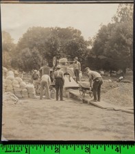 Vintage Snapshot Photo 1927 Laying Foundation Benton High School Pennsylvania picture