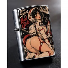 ZIPPO Japan Anime Cosmonaut Girl Cosmic Vintage Style Lighter: fine art design picture