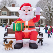 26FT/20FT/15FT Giant Inflatable Santa Claus for Xmas Outdoor w/LED Light &Blower picture