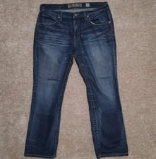 BKE Derek Mens Denim Jeans Size 36 Cotton Distressed Medium Wash  picture