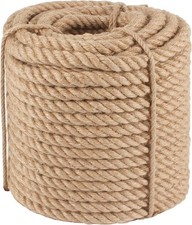 Twisted Manila Rope 3/4 in x 100 ft Natural Jute Ropes Thick Hemp Rope for picture