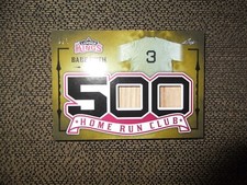 2020 PANINI LEAF LUMBER KINGS 500 HOME RUN CLUB BABE RUTH BAT CARD, 2-RELICS /3 picture