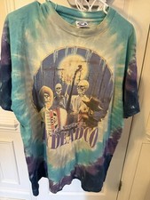 '95 XL Men's Spring Tour Greatful Dead T- Shirt Grateful Zydeadco Liquid Blue picture