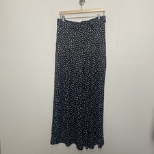 Maeve Anthropologie The Avery Pleated Wide-Leg Trousers Polka Dots Pants Size 6. picture