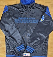Golden State Warriors NBA Men's Full-Zip Warm-Up Jacket  Men's Sz 2XL Black NEW  picture