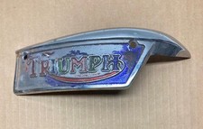 ORIGINAL TRIUMPH MOTORCYCLE BONNEVILLE TANK BADGE / MARQUE - 1970's - VERY GOOD picture