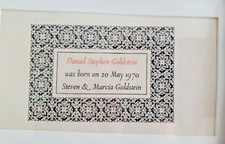 LEONARD BASKIN Gehenna Press Original Woodblock Letterpress BIRTH Announcement picture