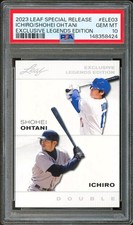 2023 Leaf Special Release Exclusive Legends ELE03 Ichiro & Shohei Ohtani PSA 10 picture
