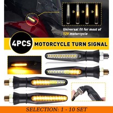 4-40 Dynamic Amber Indicator LED Turn Signal Running Lights Universal Motorcycle picture