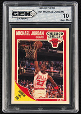 1989-90 Fleer Michael Jordan #21 – GEM 10 Gem Mint – Chicago Bulls NBA GOAT picture