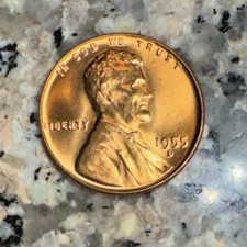 1955-D LINCOLN CENT BU RED FROM ORIGINAL ROLL - *Free Shipping* picture