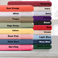 Flat Sheet Persian Collection 1900 Count Wrinkle Free Soft Solid Top Sheets picture