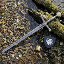 Hand Forged Damascus Steel King Solomon Sword: Medieval Knights Templar picture