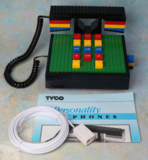 Vtg 1988 Tyco Telephone/Telefono Lego Super Blocks Personality Phone - TESTED picture