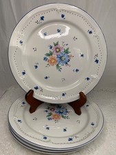 Lot of 4 Vintage Design Concepts Provincial Bouquet Dinner Plates 10.5