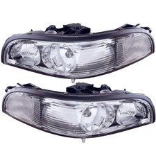 Headlights Pair For 1997-2005 Buick Park Avenue Ave Halogen Headlamps picture