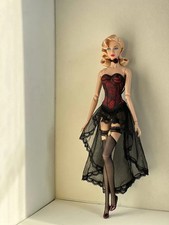 Red Lace Corset Outfit Set For Fashion Royalty Poppy Parker Integrity Toys Doll picture