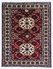 Vintage Ardebil 4x5 Antique Tribal Geometric Hand Knotted Wool Oriental Rug Boho picture