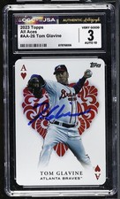 Tom Glavine 2023 Topps All Aces Card #AA-26 CGC JSA 3 Auto 10 #6178768006 picture