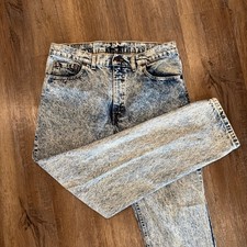 Vintage Levi's 506 Acid Wash Jeans Made in USA 80s 90s Straight Mens 36 x 32 picture