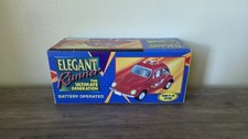 Vintage Lareaux Elegant Runner VW Beetle Toy Car Battery Operated Bump N Go Box picture