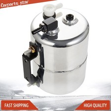 2L Polished Alloy Brake Vacuum Reservoir Tank Can 3/8'' Barb Fitting  NEW US picture