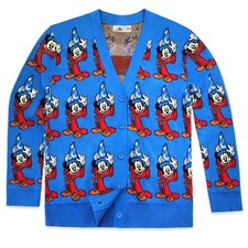 Vintage Disney Fantasia Cardigan Mickey Mouse Sorcerer Size Adult L NWT picture