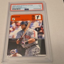 Leaf 2005 Sportscaster Mike Piazza #31 SSP Red-Running-Hat Serial /35 PSA 5 picture