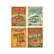 Oil Can Labels, Retro Oil Stickers for making Garage Decor, 4 Labels, 1494 picture