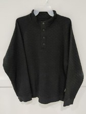 NWoT Eddie Bauer Men's Quilted Henley Pullover Size XL Charcoal $70 CC286 picture
