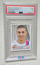 2006-07 Panini Foot Stickers #180 Karim Benzema Rookie PSA 3 RC Lyon France  picture