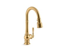 Kohler K-99261-2MB  Artifacts 1.5 GPM Pull Down Kitchen Faucet, Brushed Brass picture