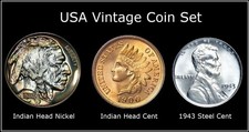 US VINTAGE COIN SET - Set of 3 - Authentic Excellent Detail - MIRROR FINISH picture