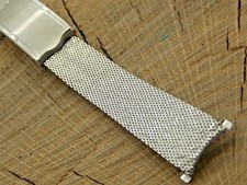 Kreisler NOS Unused 17.5mm Stainless Steel Watch Band Deployment Vintage Curved picture