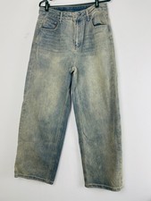 Dazy Wide Leg Baggy Jeans Women's XL Distressed Light Wash New In Packaging picture