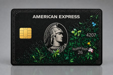 Amex Black Centurion Floral Credit Card Skin Debit Vinyl Sticker picture