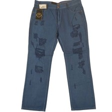 El General Limited Edition Mens Distressed Ripped Blue Jeans 38x31 EGSE-J7 ZD picture