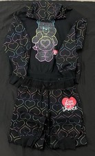 Justice x Care Bears Girls XL 16/18 Hoodie Jogger Set Black Rainbow Hearts picture