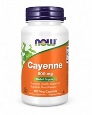 NOW FOODS Cayenne 500mg Herbal Supplement Support Digestion & Blood Vessels picture