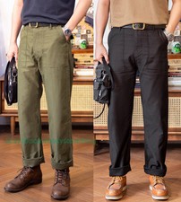 Red Tornado Retro Officer Pants Straight Regular Slacks Casual Trousers sz picture