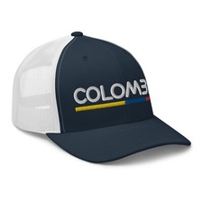 Minimal Colombia Flag Trucker Hat Mesh Colombia Trucker Cap picture