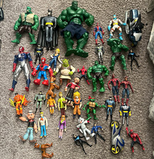 90s /2000s Superhero and cartoon action figure collection picture