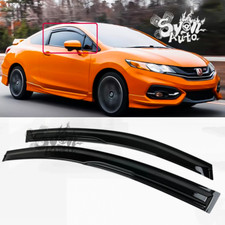 FITS 2012-15 HONDA CIVIC 2DR COUPE MUGEN STYLE WINDOW VISOR RAIN GUARD DEFLECTOR picture