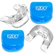 2PC Silicone Mouth Teeth White Whitening Trays Mouth Teeth Guard + Blue Case picture