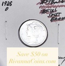 1926-D Mercury Dime, FULL Split Bands, Superb Gem BU++ FSB, RARE This Nice picture