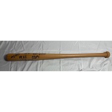 Vintage Multi-Signed Wooden Baseball Bat 31 Inch Minor Engraved Autographed picture