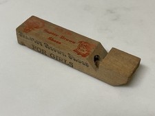 Antique Buster Brown Shoes Advertising Wooden Toy Whistle Rare picture