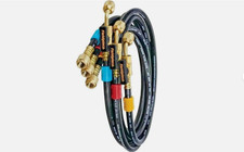 Fieldpiece HR3B Ball Valve Refrigerant Hose Set 3 Pack with Color Tags 1/4 picture