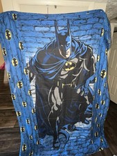 Vintage 2005 Batman Twin Comforter Blue Brick Y2K DC Comics Bedding picture